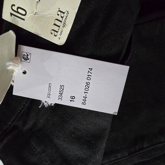 A..N.A A New Approach Womens 18W Mid Rise Skinny Jeans Black Comfort Staple New - Picture 11 of 13